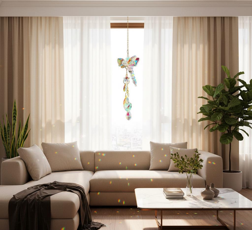 Butterfly Crystal Pendant Suncatcher