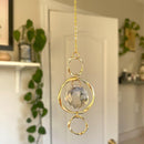 Bangle Sun Catcher | Hanging Gold Crystal Prism | Sun Window Hanger | Spiral Hoop | Aura Rainbow | Bridesmaid Gift