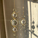 Bangle Sun Catcher | Hanging Gold Crystal Prism | Sun Window Hanger | Spiral Hoop | Aura Rainbow | Bridesmaid Gift