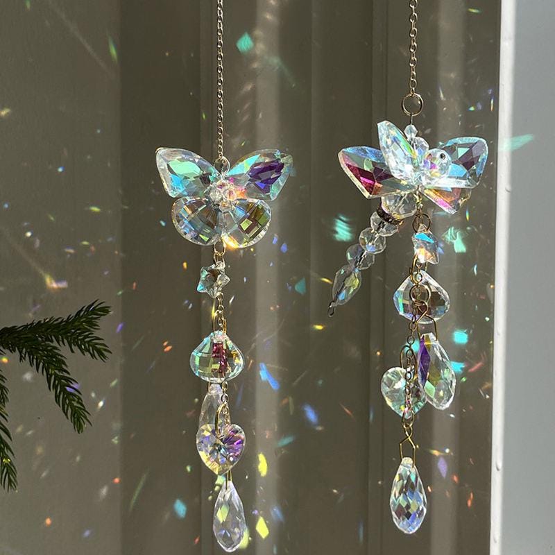 Butterfly Crystal Pendant Suncatcher