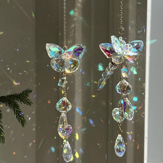 Butterfly Crystal Pendant Suncatcher