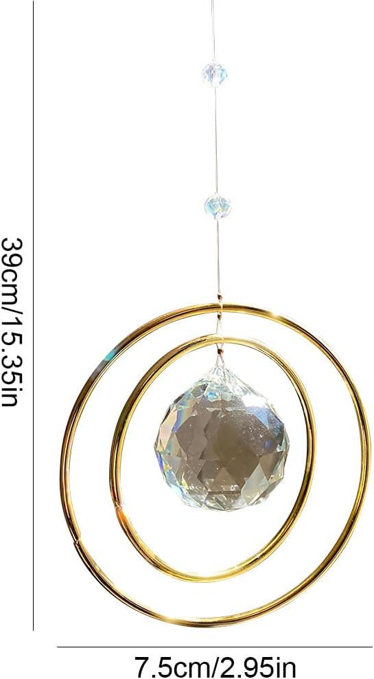 Crystal Ball Suncatcher: Modern Boho Rainbow Prism Window Decor