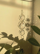 Bangle Sun Catcher | Hanging Gold Crystal Prism | Sun Window Hanger | Spiral Hoop | Aura Rainbow | Bridesmaid Gift