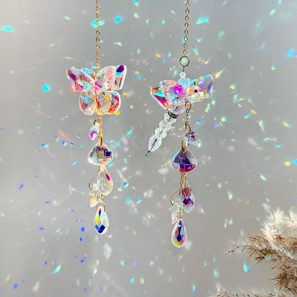 Butterfly Crystal Pendant Suncatcher