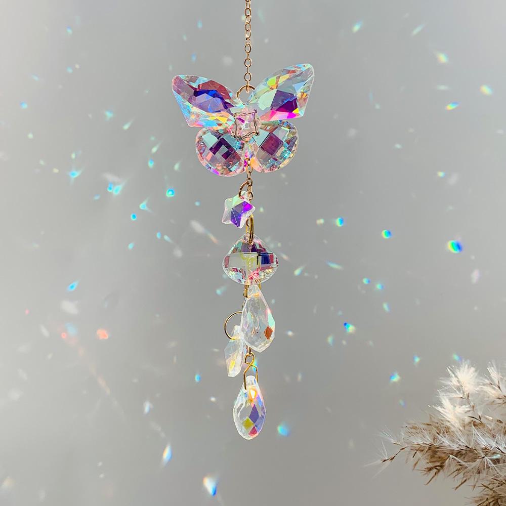 Butterfly Crystal Pendant Suncatcher