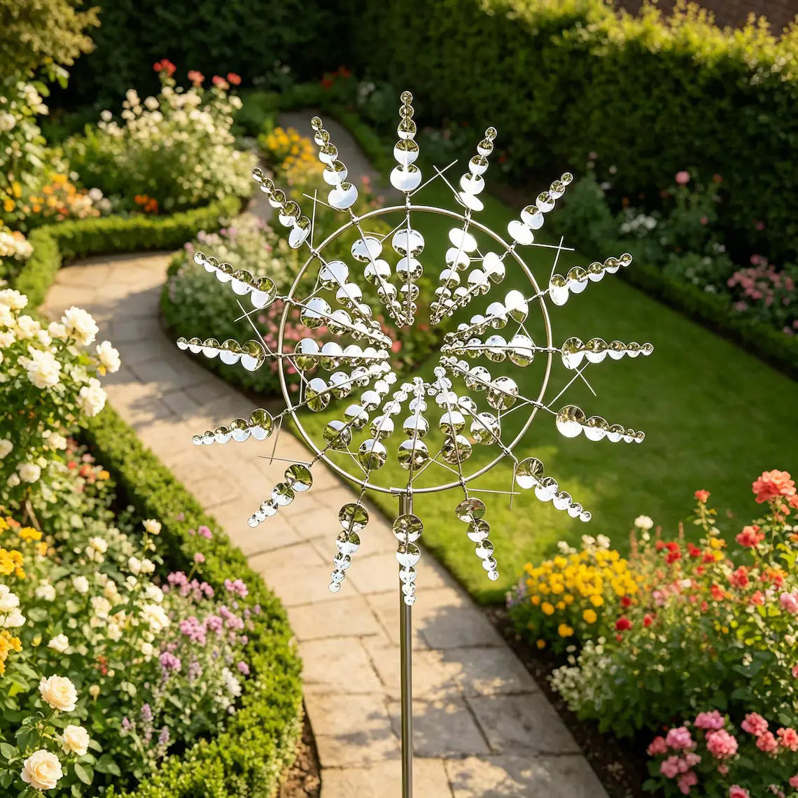 Iridescent Metal Kinetic Wind Spinner