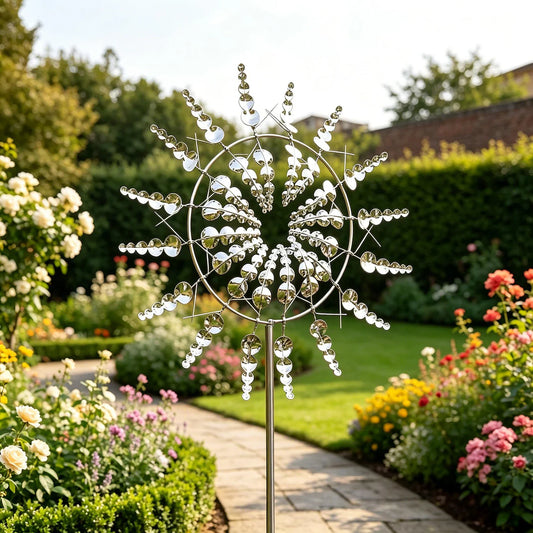 Iridescent Metal Kinetic Wind Spinner